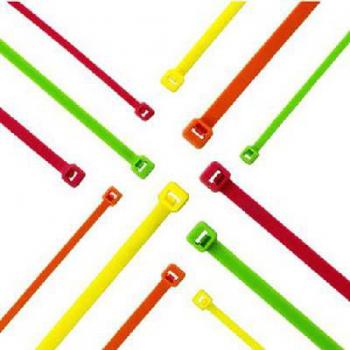 CABLE TIE FLUORO GREEN 188X4.8X1.3 PKT-100