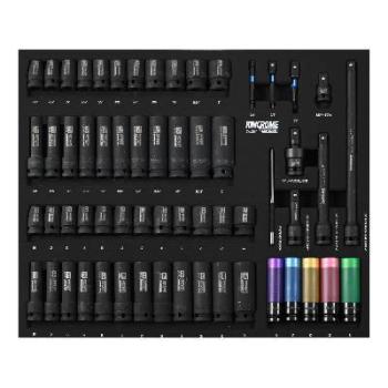 Kincrome Contour® 60 Piece Lok-On Impact Sockets & Accessories Eva Tray