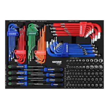 Kincrome Contour® 124 Piece Hex & Torx® Fastening Eva Tray