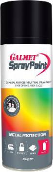 Galmet Spraypaint Satin Black Aero 350g GSPBSA350