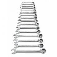 SPANNER SET GEARWRENCH RATCHET COMB 16PC 8-24MM  9416