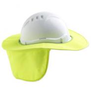 BRIM TO SUIT HARDHAT GREEN NECK FLAP HHBNF-G