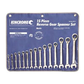 Kincrome Spanner Set K3015 Reverse Gear Set 8mm-24mm 15