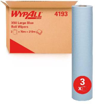 Roar Wipers 4193 Lge Blue X50 3 Rolls/Ctn