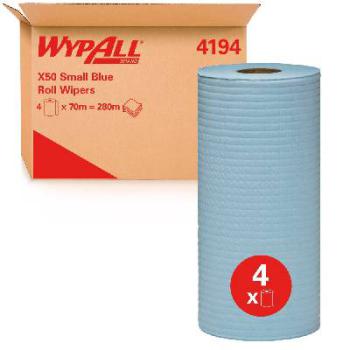 Roar Wipers 4194 Sml Blue X50 4 Rolls/Ctn