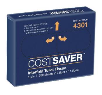 Toilet Paper 4301 Interfold Costsaver 72pk