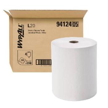 Wypall Wipers 2 Ply L30 Centrefeed Perf Rollx4 94124