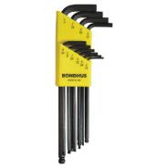 Bondhus Hex Key Set 10 Ball End L-Wr 1/16-1/4