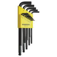 Bondhus Hex Key Set 13 Ball End L-Wr .050-3/8