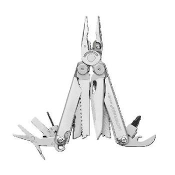 Leatherman Wave Plus Multi-Tool 420HC S/S Blades W/Nylon Button Sheath - Silver
