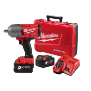 Milwaukee Impact Wrench 1/2D 18V Kit 5.0Ah Hi Torque Genii M18FHIWP12-502C