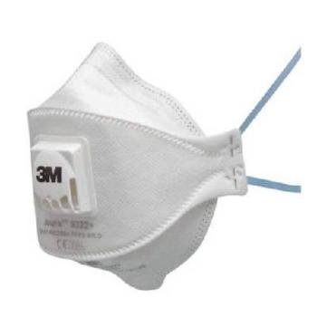 3M Respirator P2 Flat Fold Valve 9322 (Box 10) XA010017854