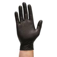 Glove Mack Traction Nitrile Disposable Powder Free Black Size XL Box 50 MKGTRACTIBBR1XL