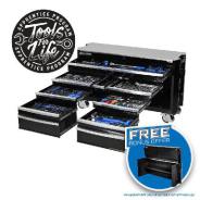 Kincrome Contour® Trolley Tool Kit 454 Piece 12 Drawer 60 Black