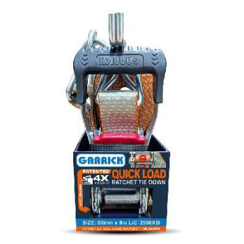 Ratchet Tie Down Quick Load 50mm x 9m x 2500kg 2-Pack GQLRTD-50MM