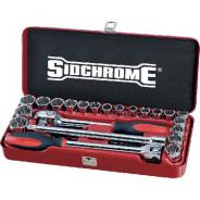 SOCKET SET SIDCHROME 1/2DR MET/AF 24PC SCMT14110