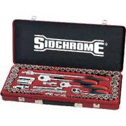 SOCKET SET SIDCHROME 1/4 3/8 1/2D 64PC  SCMT19120