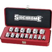 SOCKET SET SIDCHROME 1/2D A/F 15PC  SCMT14414