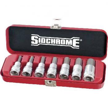 SOCKET SET SIDCHROME 1/2D INHEX METRIC 7PC  SCMT14274