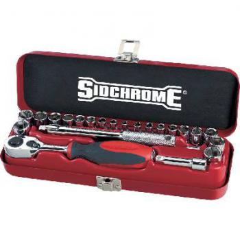 Socket Set Sidchrome 1/4Dr 23pc Met/Af SCMT12110