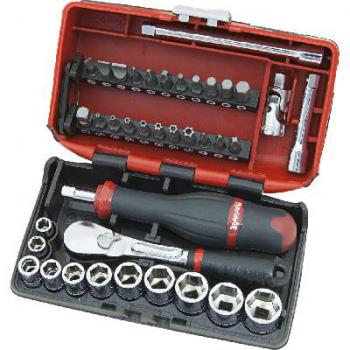 SOCKET SET SIDCHROME 1/4DR 38PC NANO  SCMT12120