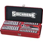 SOCKET SET SIDCHROME 1/4DR MET/AF 43PC  SCMT12130