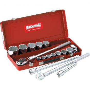 SOCKET SET SIDCHROME 3/4D 17PC METRIC SCMT15205