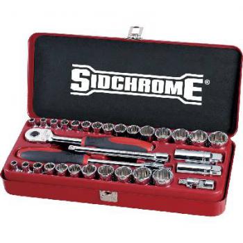 Socket Set Sidchrome 3/8D Met/Af 32pc SCMT13105