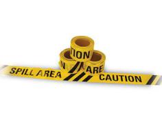 Global Tape Safety Caution Spill Area Yel/Blk 75mmx1
