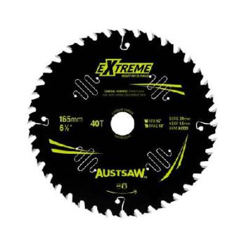 Austsaw Extreme: Wood With Nails Blade 165mm x 20/16 Bore x 40 T Thin Kerf TBPP1652040