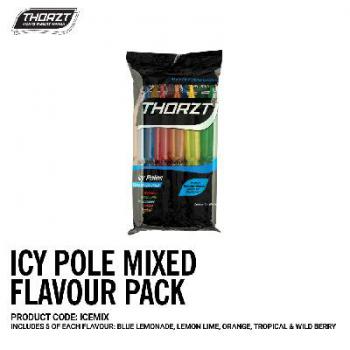 THORZT ELECTROLYTE ICE SHOT ICE BLOCK MIXED FLAVOURS (CTN 150)  ICEMIX  (15 PACKS OF 10 PER CARTON)