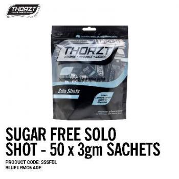 Thorzt Solo Shot Sachet 3gm Blue Lemonade Sugar Free (50pk) SSSFBL
