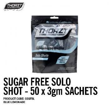 THORZT SOLO SHOT SACHET 3gm BLUE LEMONADE SUGAR FREE (50PK) SSSFBL