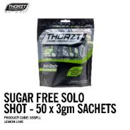 Thorzt Solo Shot Sachet 3gm Lemon Lime Sugar Free (50pk) SSSFLL