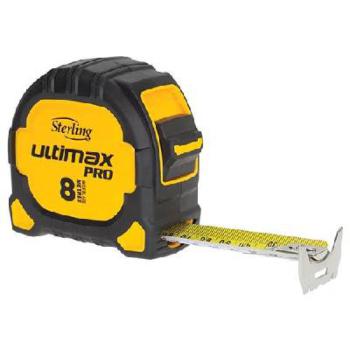 TAPE MEASURE STERLING 8MTR METRIC MAGNETIC HOOK TMFX8027