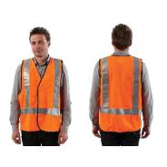 Vest Safety Reflective Silver/Orange Small VDNO