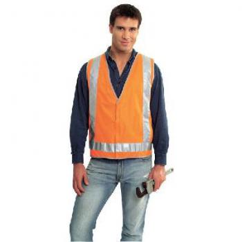 Vest Safety Reflective Silver/Orange Medium VDNO-M