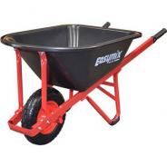 WHEELBARROW CONTRACTORS POLY TRAY PNEUMATIC WHEEL 100LTR  W300P-HSRWRS