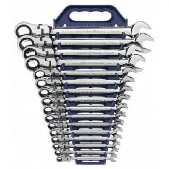 SPANNER SET GEARWRENCH RATCHET COMB FLEX HEAD 16PC 8-25MM  9902D