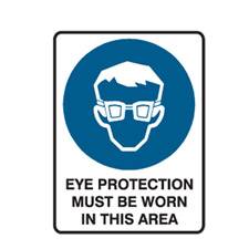 SIGN EYE PROTECTION MBW 450mm x 600mm POLY  835004