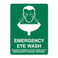 Sign Emergency Eyewash 300 x 455 Poly 835322