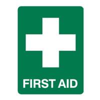 BRADY FIRST AID SIGN METAL 450 X 300MM  836574