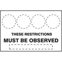 Brady Sign Multiple Prohibition - In This Area 900 x 600mm 838910
