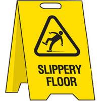 BRADY FLOOR STAND SIGN SLIPPERY FLOOR 839001