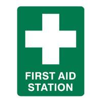 BRADY SIGN FIRST AID STATION 450 X 300 MTL 840002