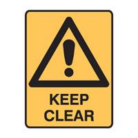 Brady Sign 841651 Keep Clear 225 x 300mm