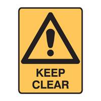 BRADY SIGN 841651 KEEP CLEAR 225 X 300MM