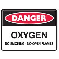 Sign Danger Oxygen Metal Reflective 600mm x 450mm 847590