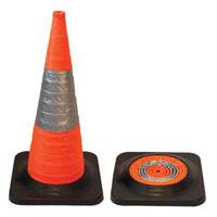 BRADY CONE COLAPSIBLE SAFETY 245 X 720MM 873882 WITH LED LIGHTS