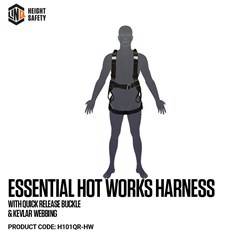 Harness Essential Hot Works with Quick Release Buckle & Kevlar Webbing (M-L) H101QR-HW